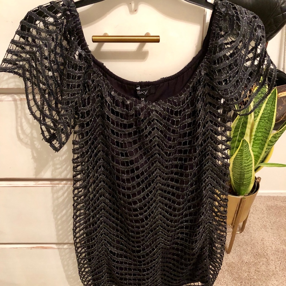 Sky Off the Shoulder Dress